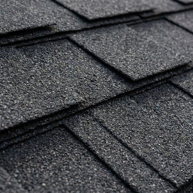 Laminated architectural asphalt shingle surface in weathered charcoal