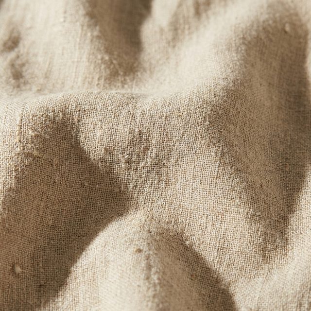 Heavy washed natural linen with a visible slubby weave