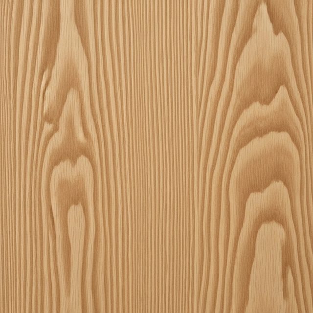 Planed white oak board showing straight grain and ray fleck