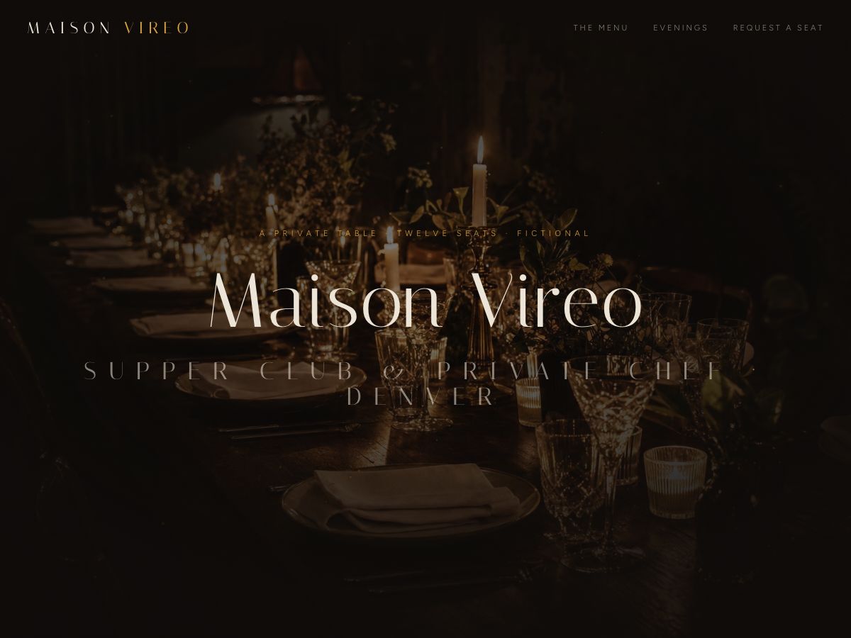 Maison Vireo concept homepage